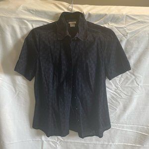 Ann Taylor Black Short Sleeve Blouse